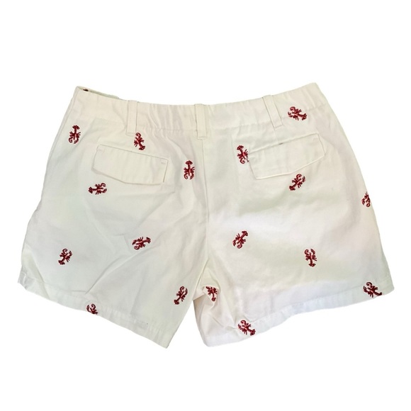 J Crew White Shorts w/ Lobsters Size 4 - Picture 2 of 7